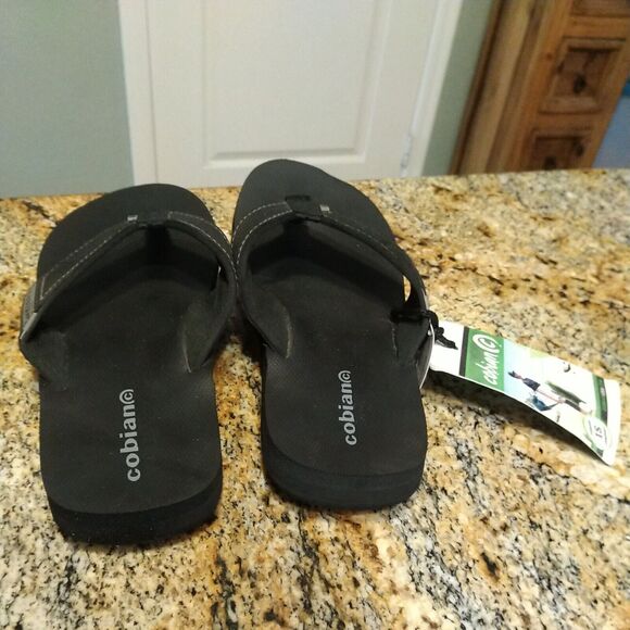 Vtg Man Cobian Maverick 11 Flip Flop Sandal MAV 10-001 Black 100% Original New - Picture 9 of 12